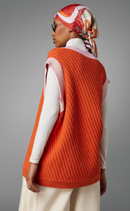 ADICOLOR 70S KNIT VEST - Craft Orange
