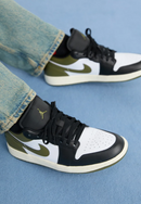 Jordan 1 Low - Black Toe Medium Olive