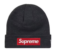 Supreme New Era Box Logo Beanie (FW21) - Charcoal