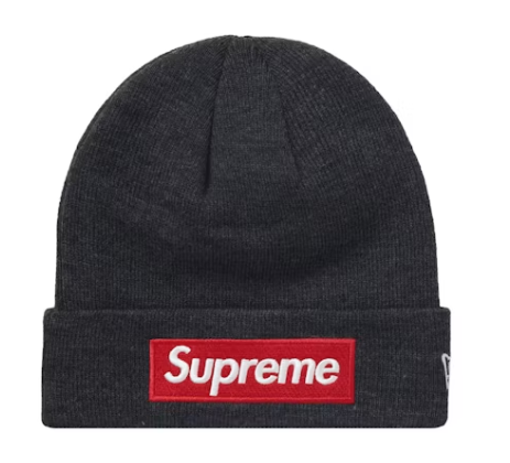Supreme New Era Box Logo Beanie (FW21) - Charcoal