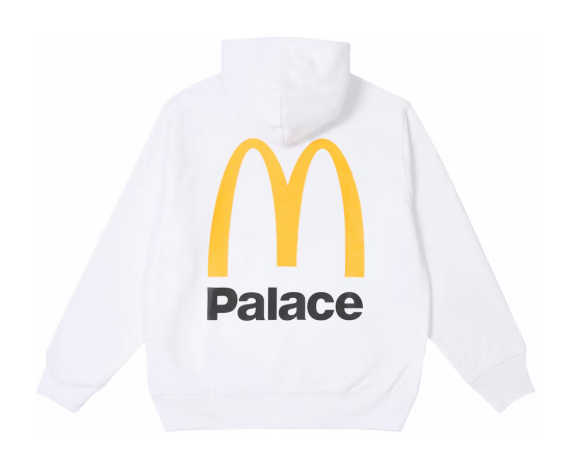 Palace x McDonald's Logo Hood - White