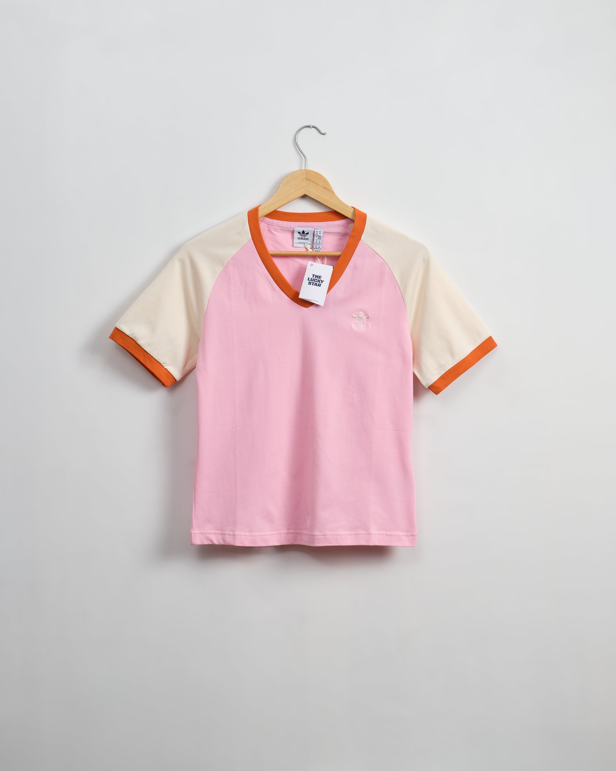 ADICOLOR 70S V-NECK CALI TEE-TRUE PINK