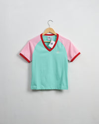 ADICOLOR 70S V-NECK CALI TEE-Easy Green