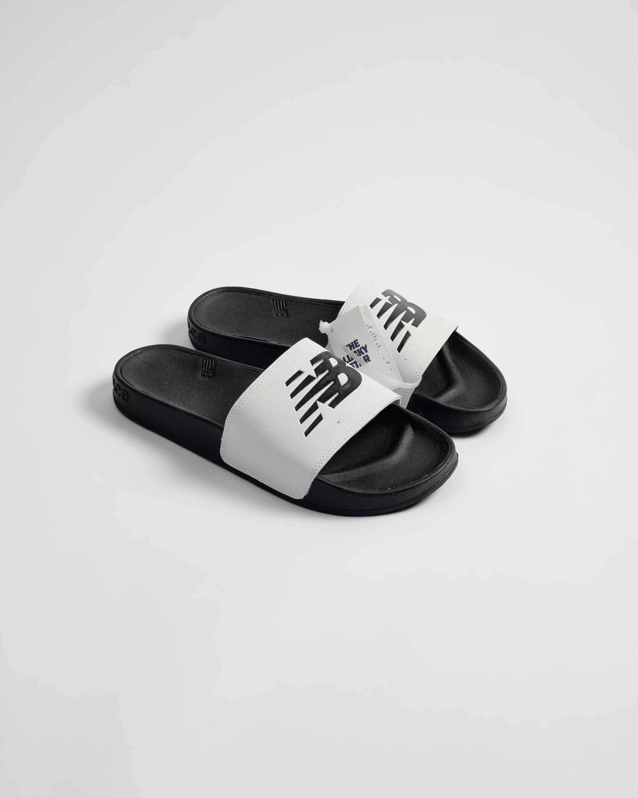 New Balance 200 Slides-White Black