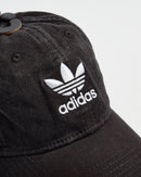 RELAXED STRAP BACK HAT-BLACK