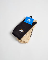 ADIDAS ADVENTURE EXCLUSIVE CREW SOCKS 2 PAIRS-BLACK Sand Strata