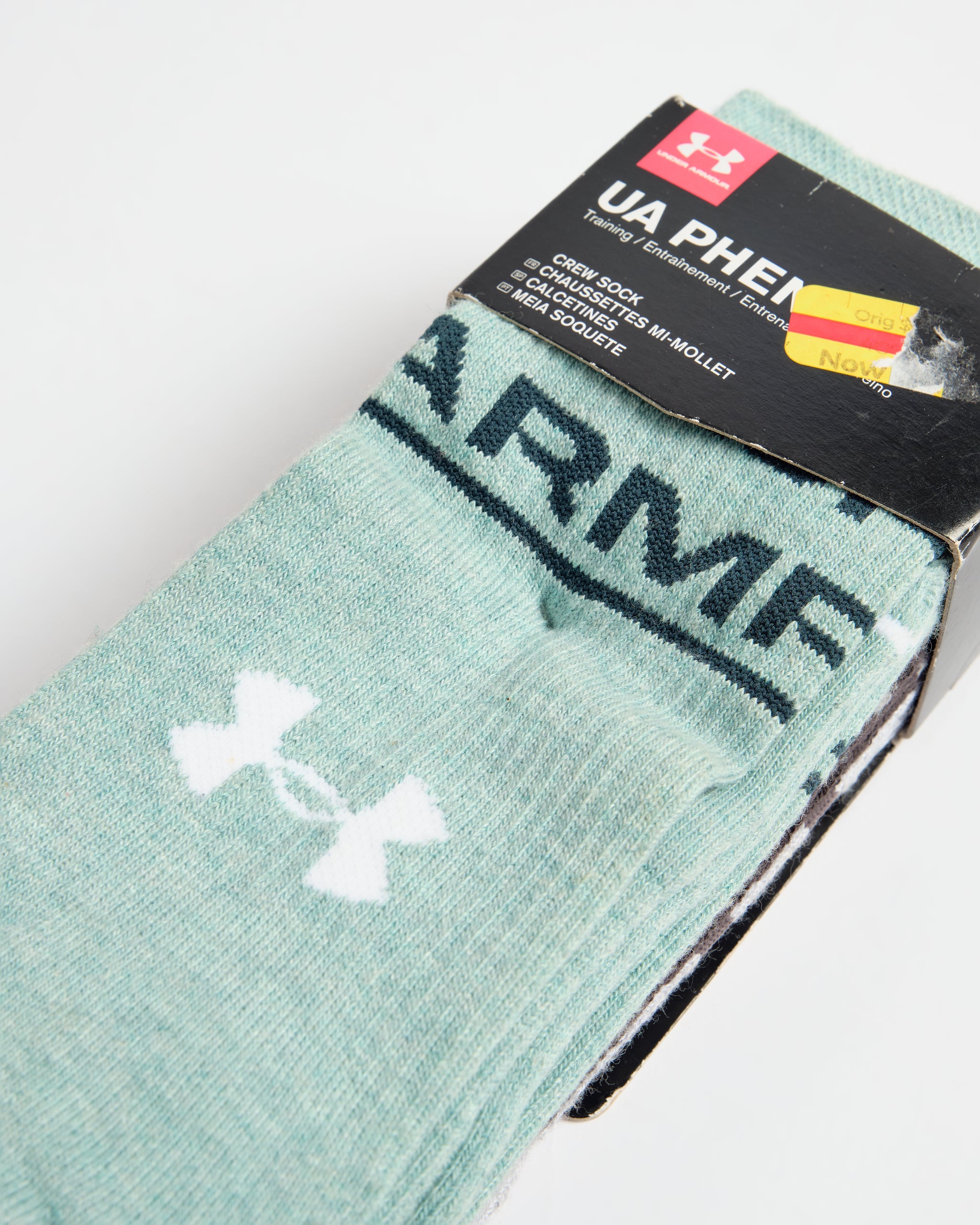 Under Armour Men's Phenom Solid Crew Socks 3 Pairs Mixed-BLUE