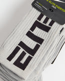 Nike 3 Pair Elite Crew Basketball Socks-Grey Black