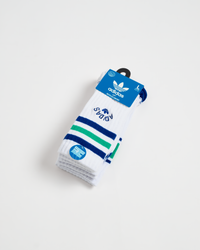 ADIDAS SOCKS 3 PAIRS-White / Blue / Green