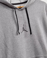 Jordan Dri-FIT Air Men's Fleece Pullover Hoodie-CARBON HEATHER/BLACK 