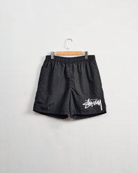 Stussy Big Logo Beach Shorts-BLACK