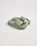 ADILETTE AYOON SLIDES-Silver Green / Collegiate Green