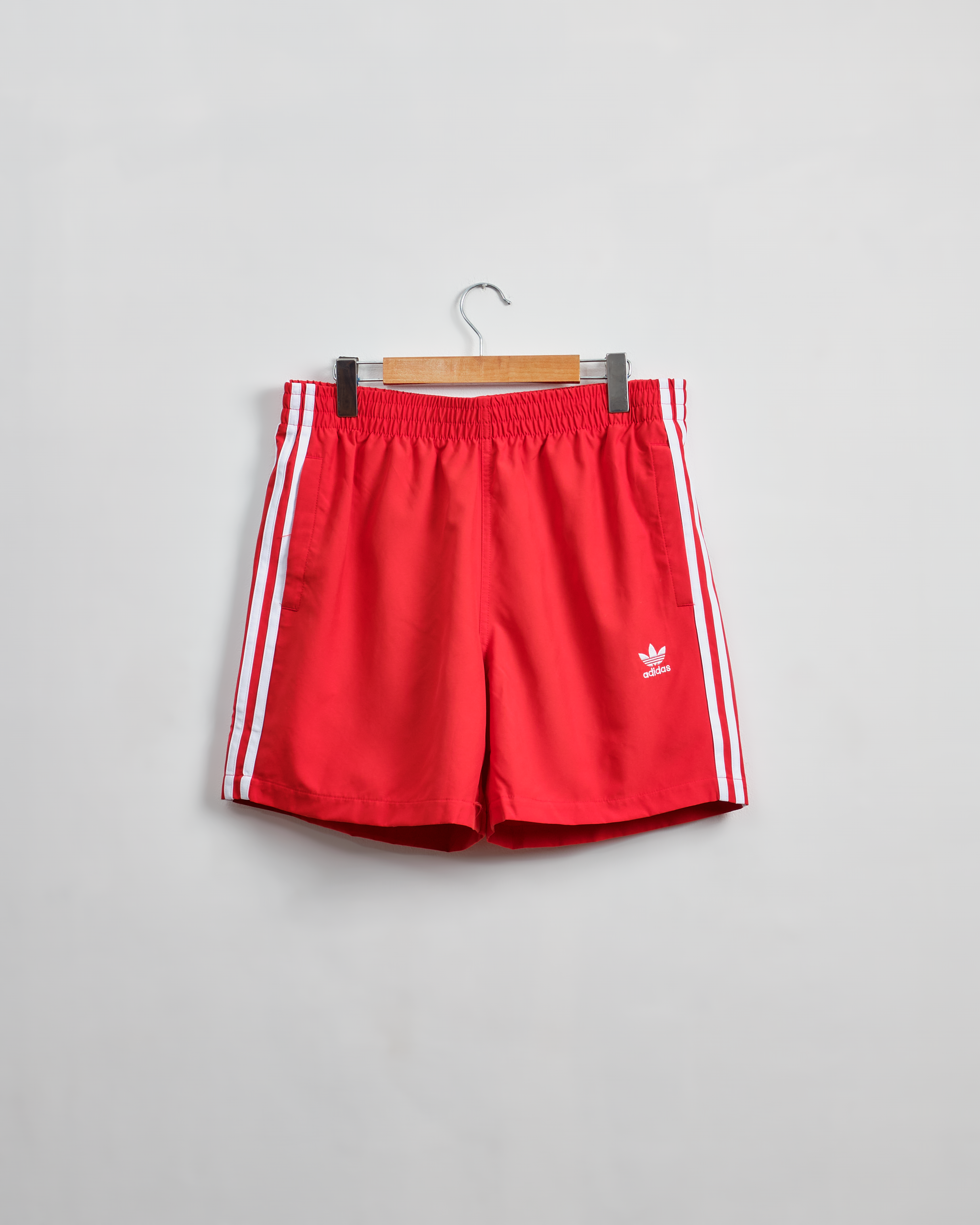 ORIGINALS ADICOLOR 3-STRIPES SWIM SHORTS-Better Scarlet / White