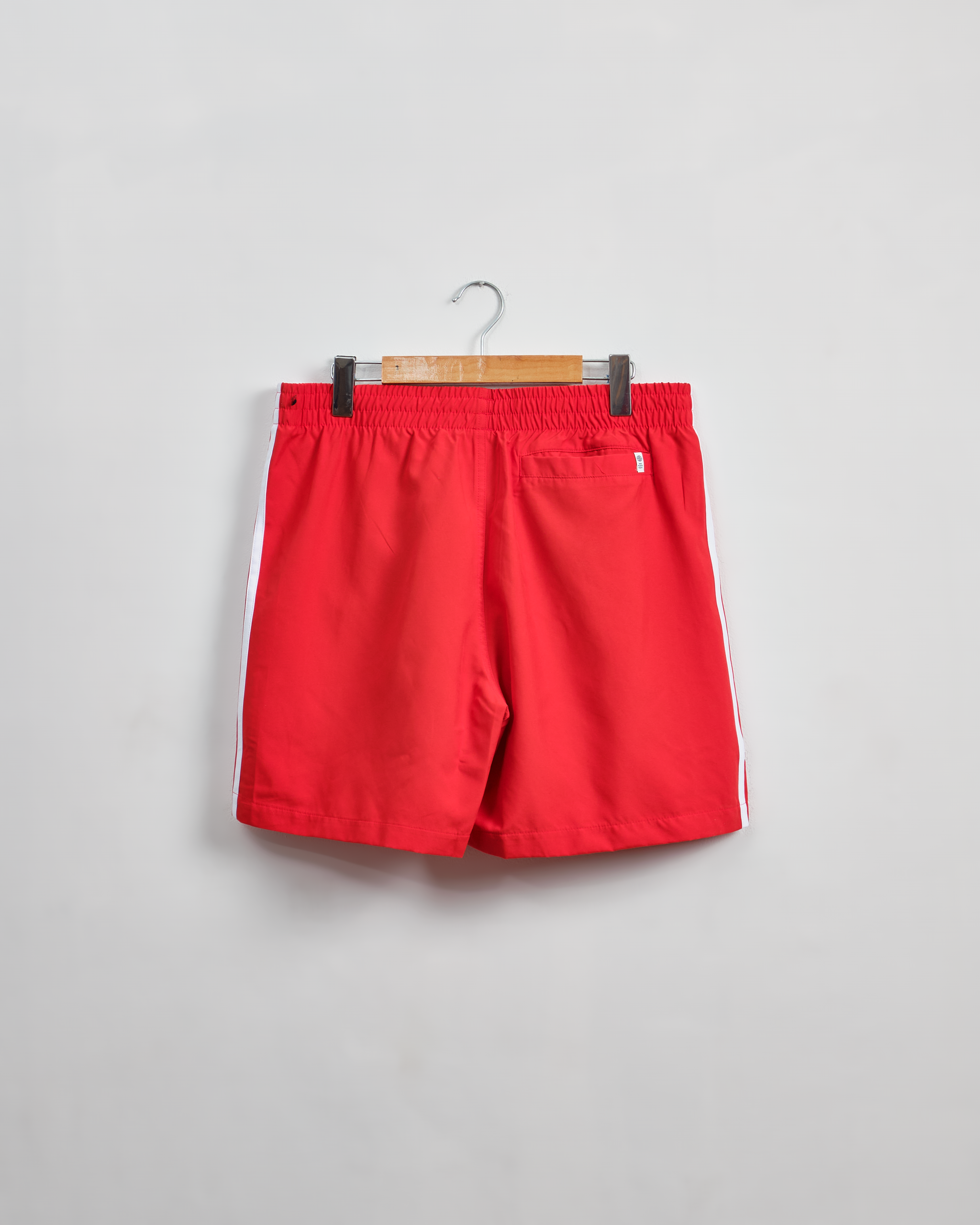 ORIGINALS ADICOLOR 3-STRIPES SWIM SHORTS-Better Scarlet / White