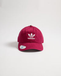 RELAXED STRAP-BACK HAT-RED