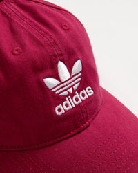 RELAXED STRAP-BACK HAT-RED