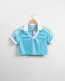 FOOTBALL CROPTOP-Light Aqua