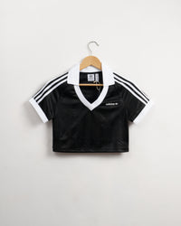 FOOTBALL CROP TOP-BLACK