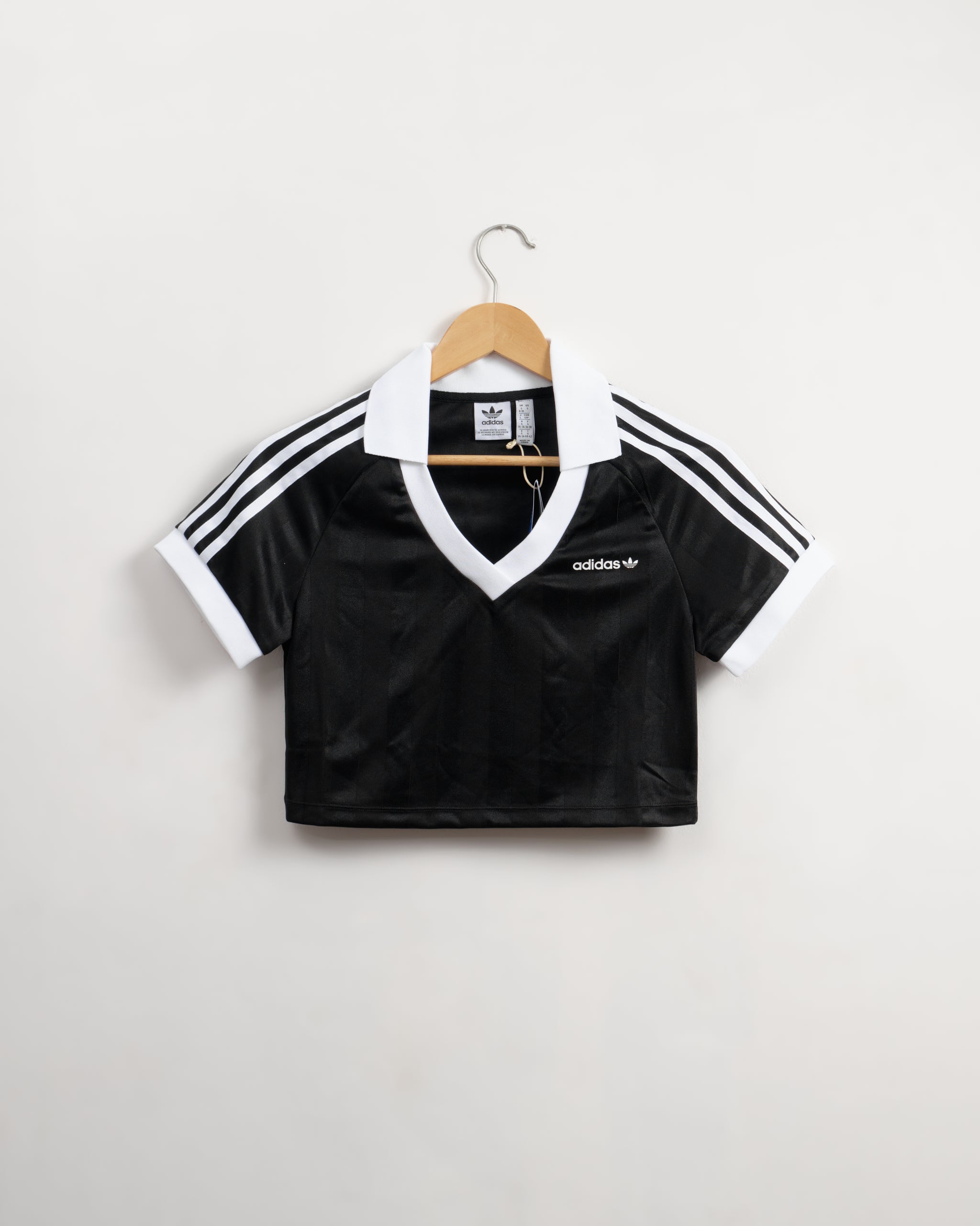 FOOTBALL CROP TOP-BLACK