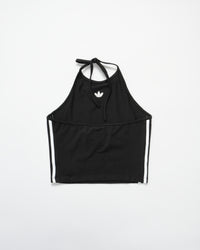 HALTER-NECK TANK TOP-BLACK