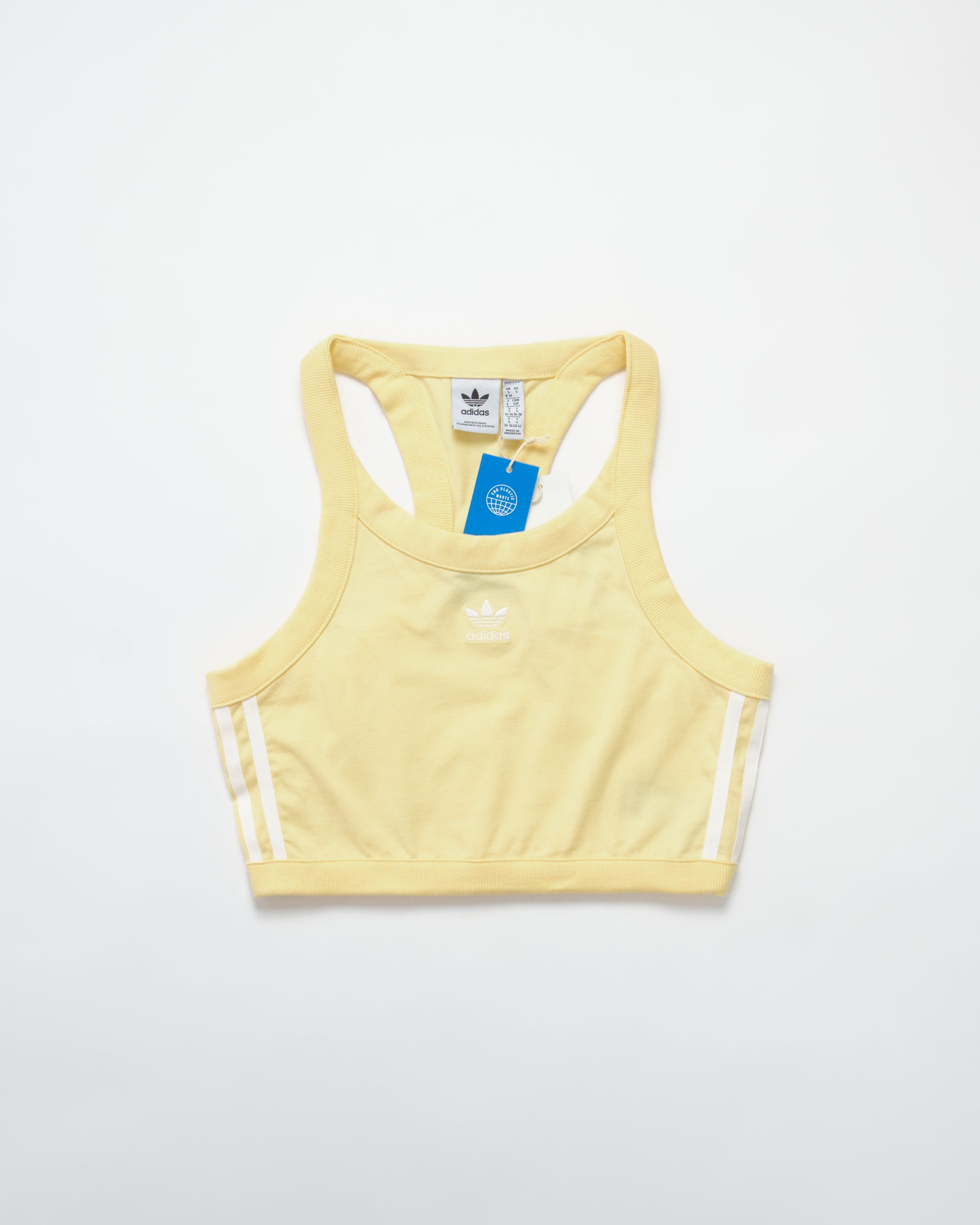 ADICOLOR CLASSICS 3-STRIPES SHORT TANK TOP-YELLOW