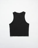 ESSENTIALS RIB TANK TOP-BLACK