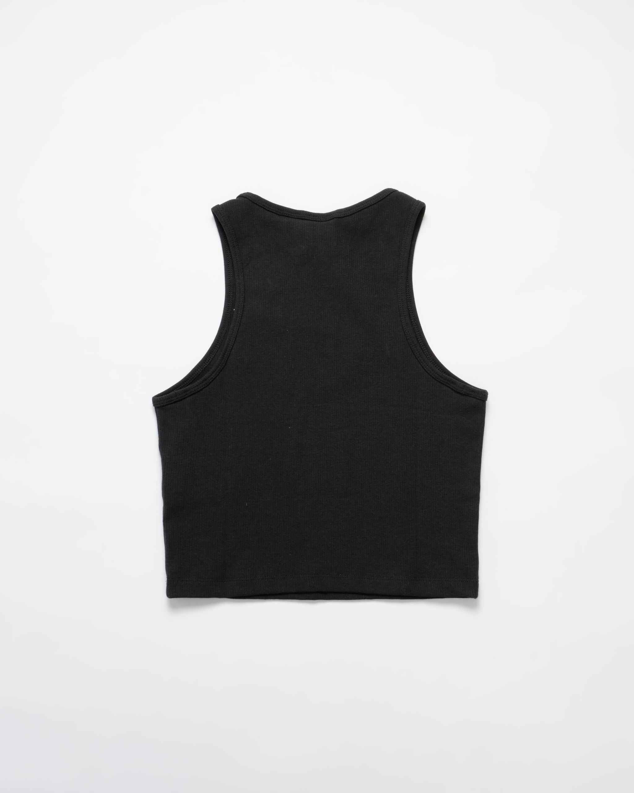 ESSENTIALS RIB TANK TOP-BLACK