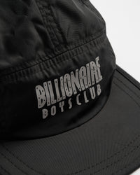 BILLIONAIRE BOYS CLUB 5 PANEL STRAIGHT LOGO CAP-BLACK