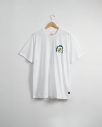 GROWTH CLUB FLOWER CAP GRAPHIC TEE-WHITE