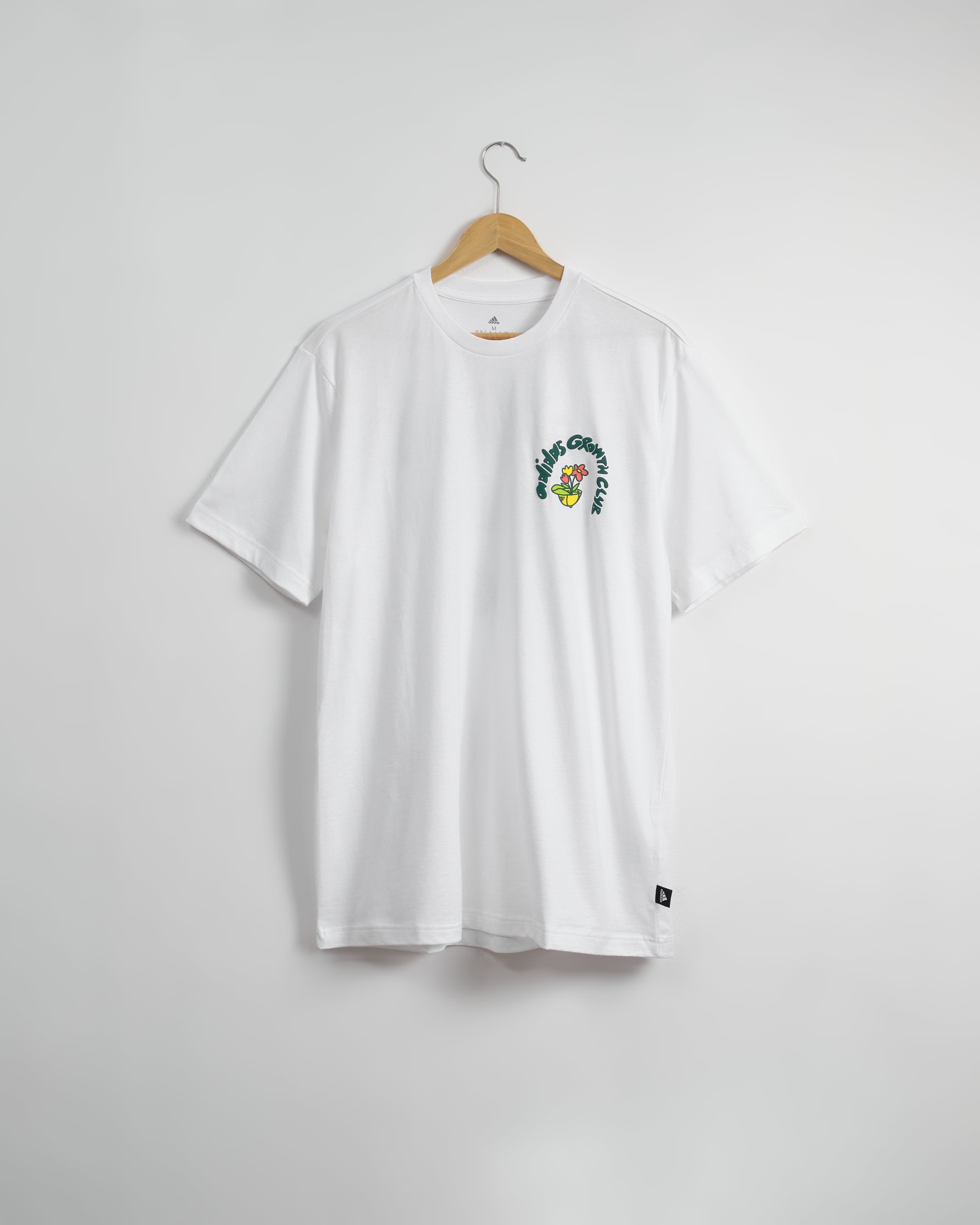 GROWTH CLUB FLOWER CAP GRAPHIC TEE-WHITE