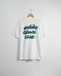 GROWTH CLUB FLOWER CAP GRAPHIC TEE-WHITE