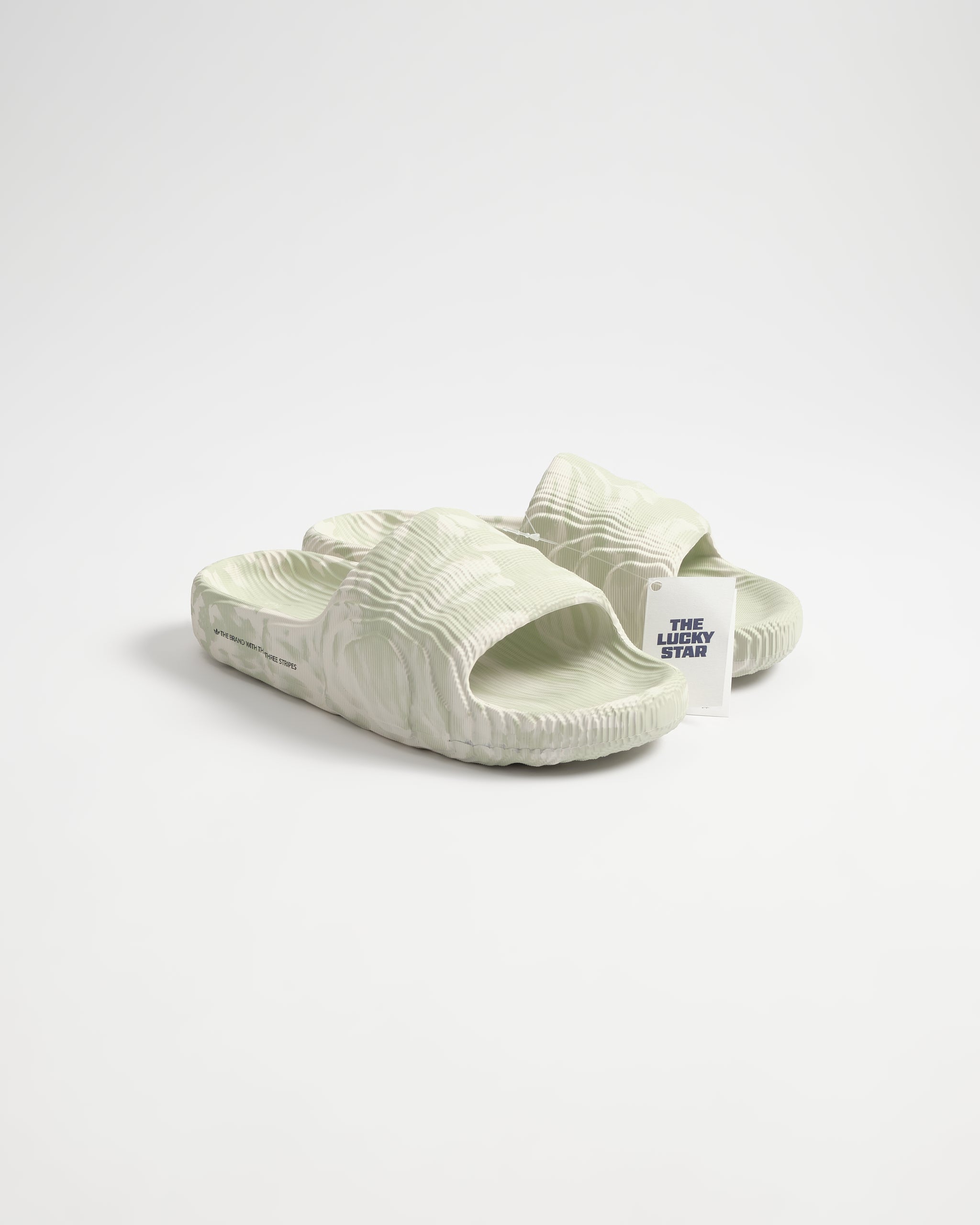 Adilette 22 Slide 'Cream White Linen Green'-Cream White/Linen Green/Core Black