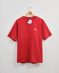 Stussy Stock Logo Short_Sleeve Crew-Red