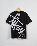 STUSSY BIG BASIC PIGMENT DYED TEE-BLACK