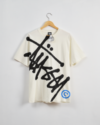 STUSSY BIG BASIC PIGMENT DYED TEE-WHITE