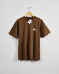 Stussy Basic Pigment Dyed Tee-COFFEE