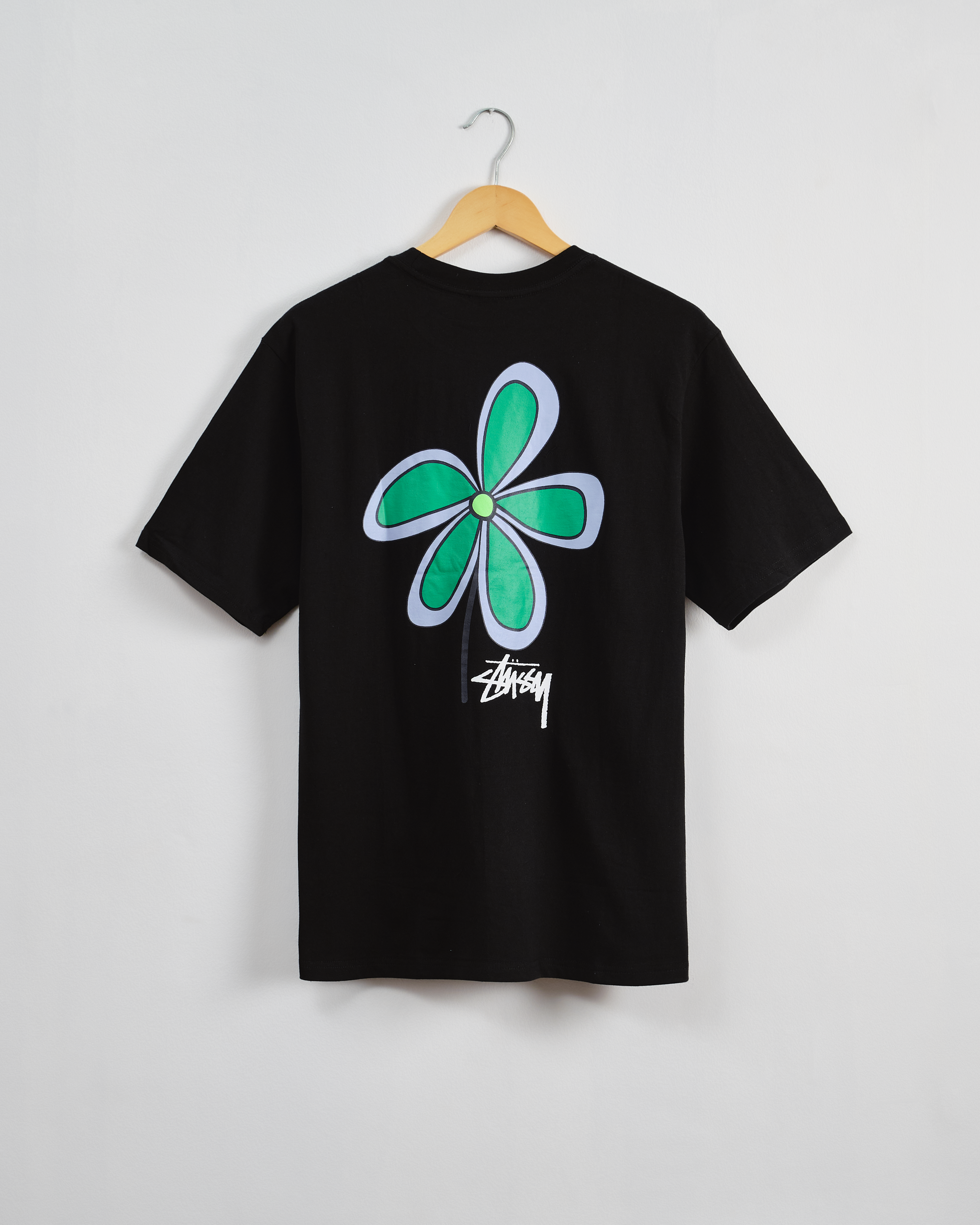 Stussy Wishlist Flower Tee-BLACK