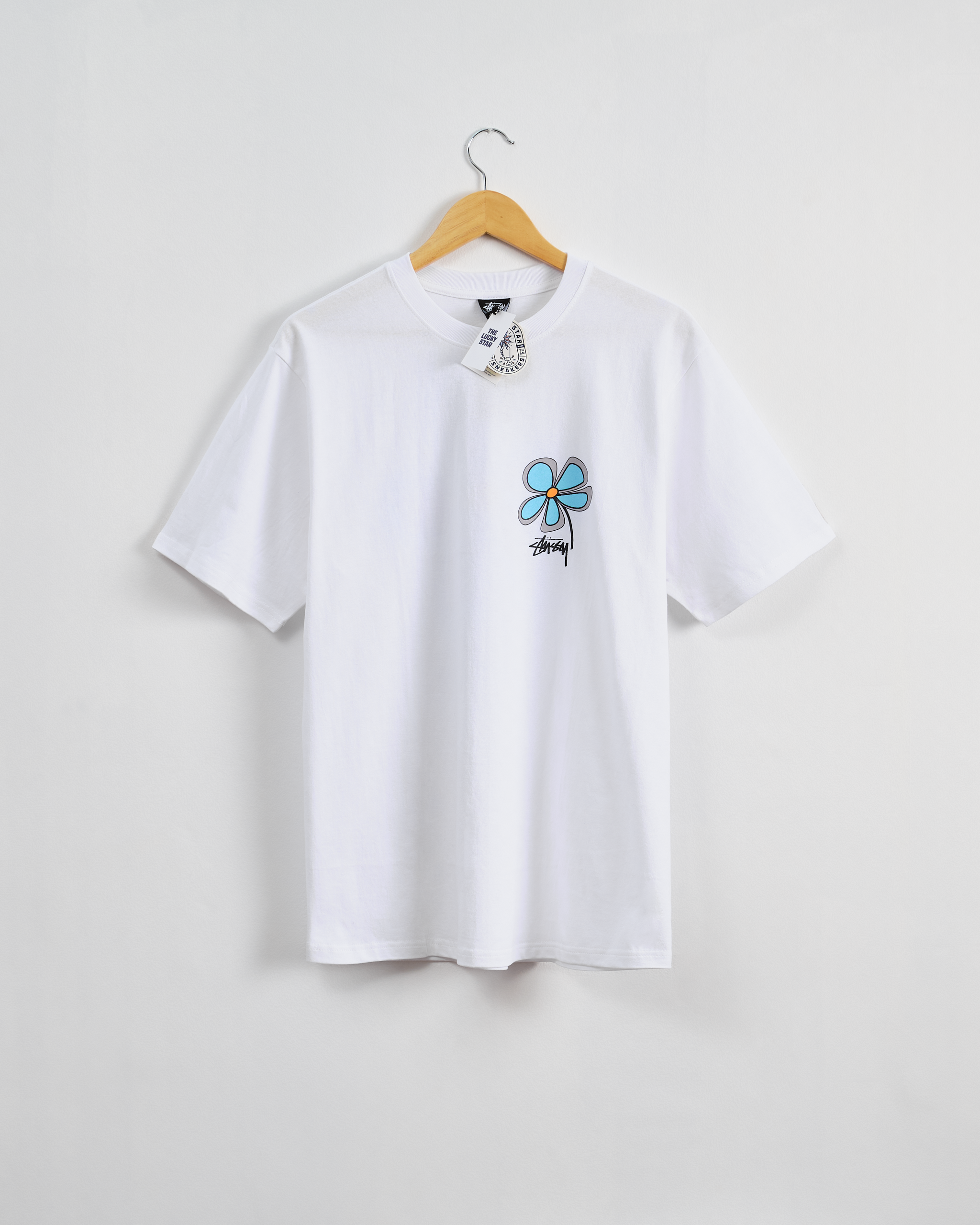 Stussy Wishlist Flower Tee-WHITE