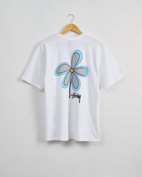 Stussy Wishlist Flower Tee-WHITE