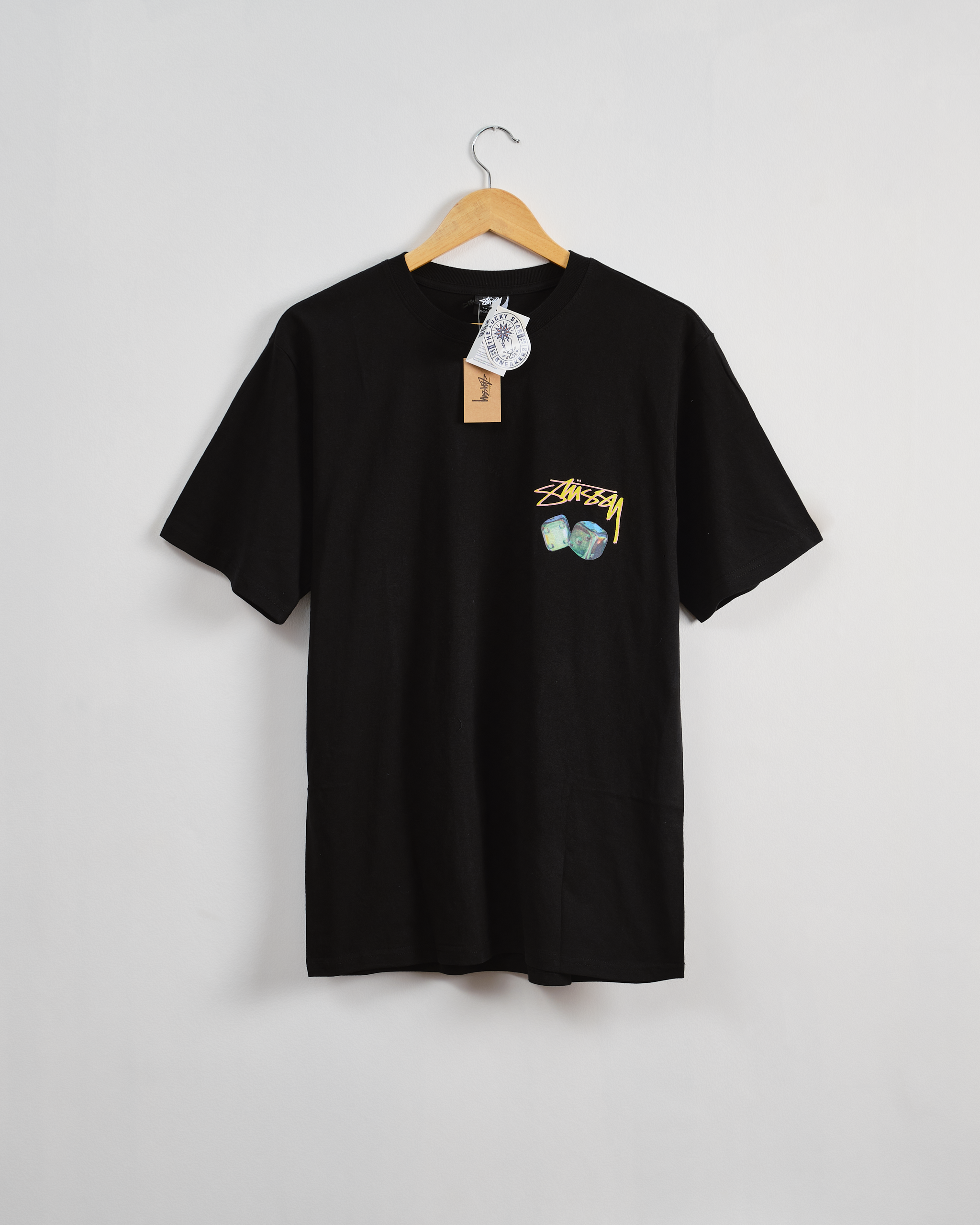 Stussy Iridescent Dice Tee-BLACK