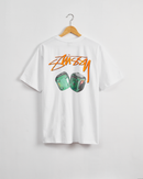 Stussy Iridescent Dice Tee-WHITE