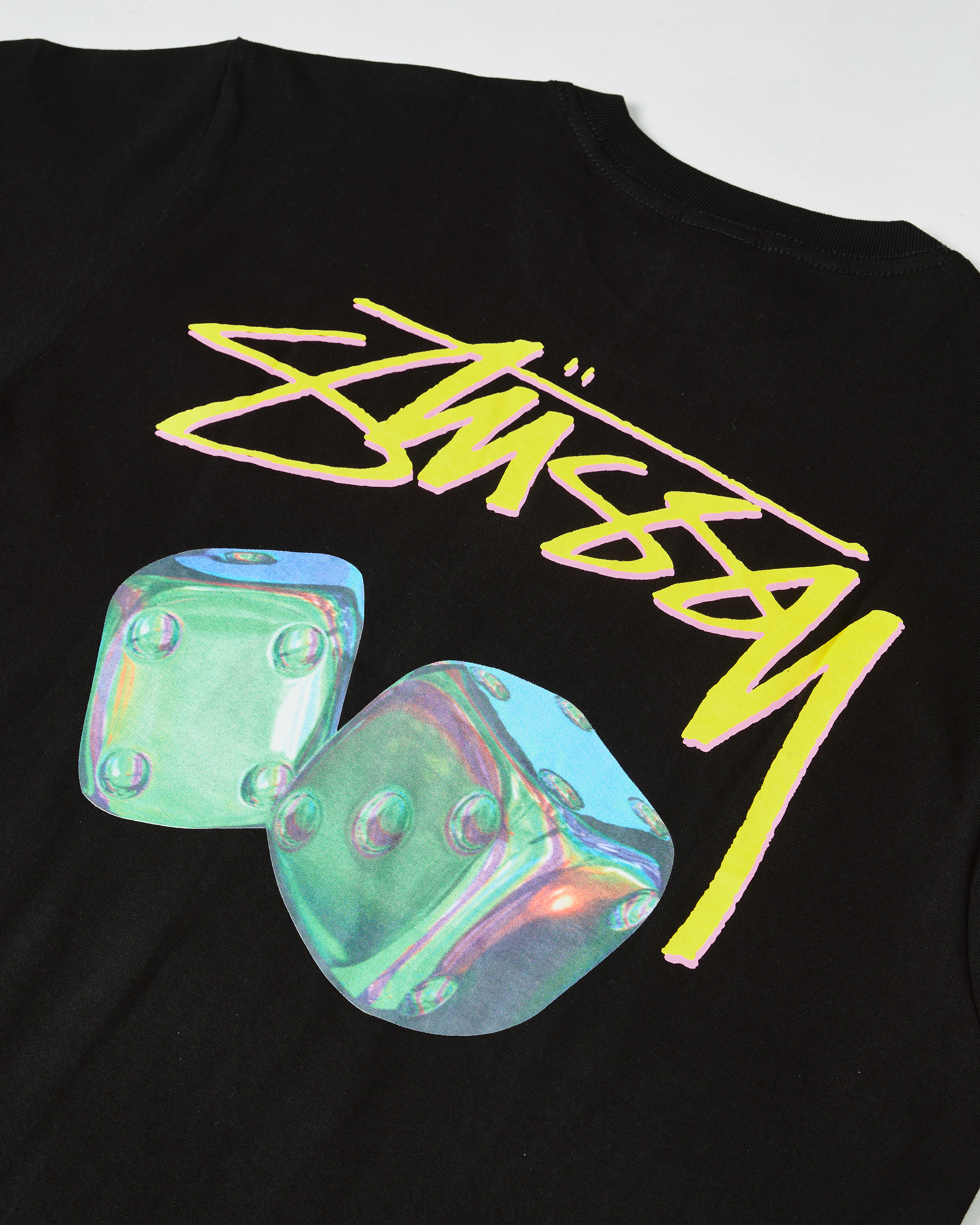 Stussy Iridescent Dice Tee-BLACK