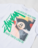 Stussy Billiards Tee-WHITE