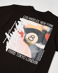 Stussy Billiards Tee-BLACK