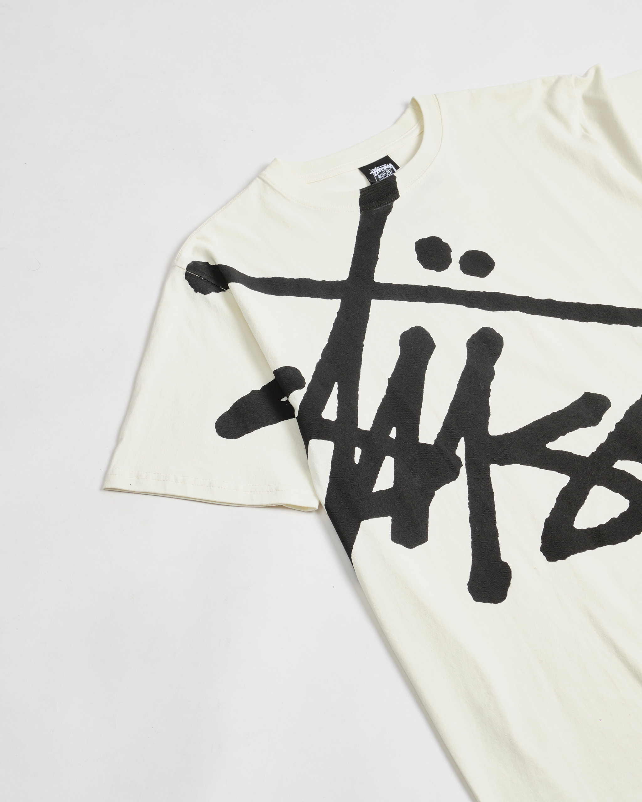 STUSSY BIG BASIC PIGMENT DYED TEE-WHITE