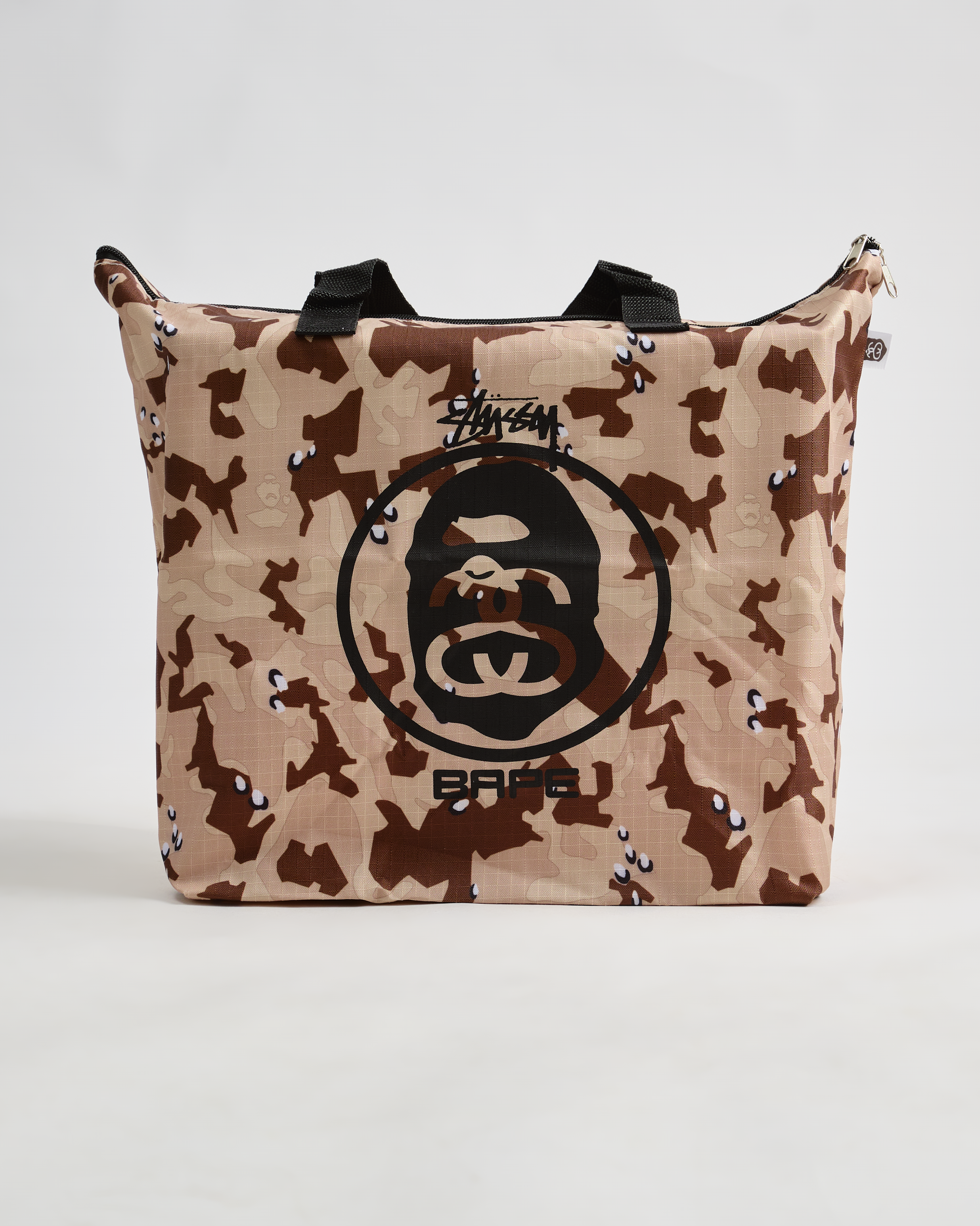 BAPE x STUSSY Camo Tote Bag-DESERT CAMO