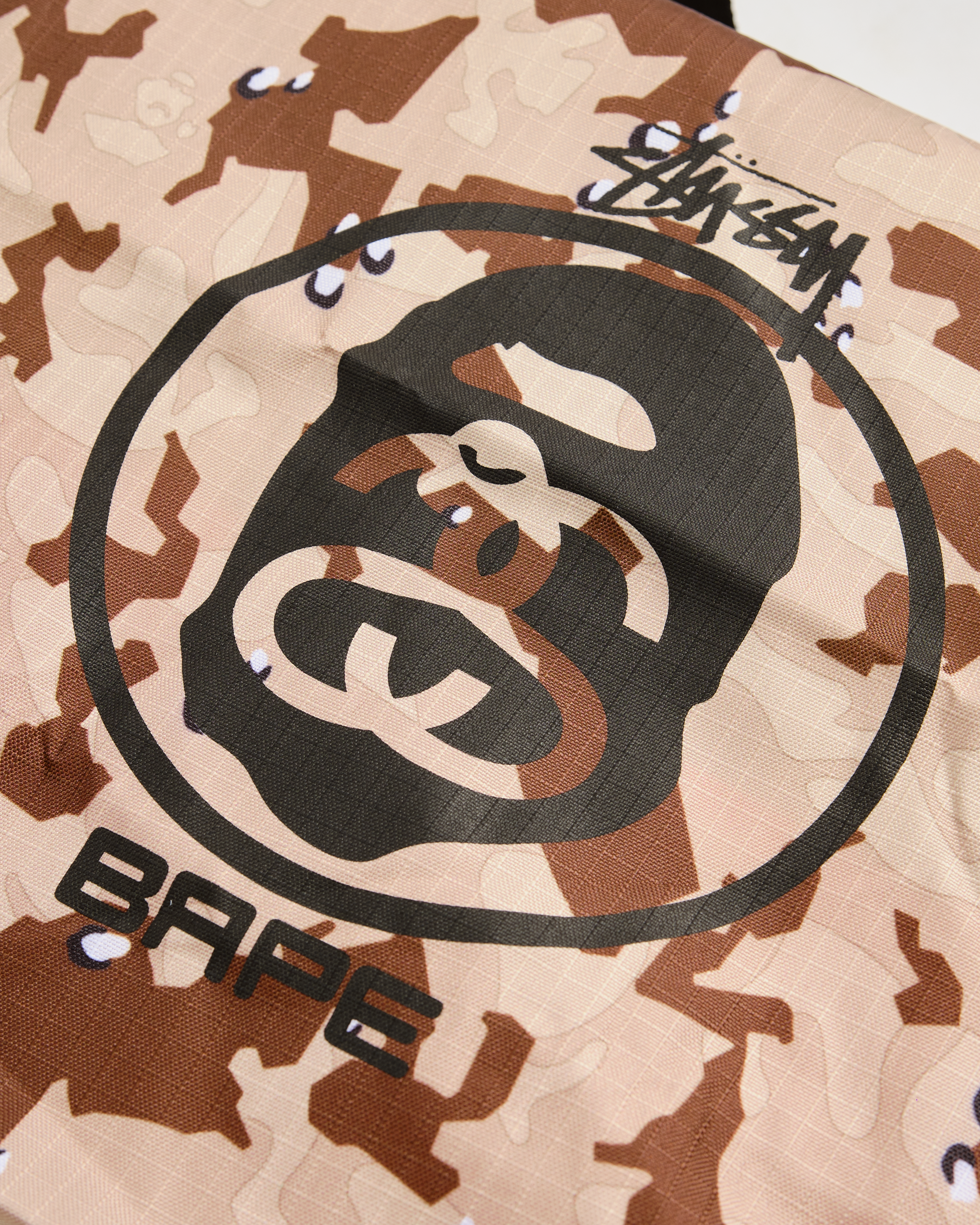 BAPE x STUSSY Camo Tote Bag-DESERT CAMO