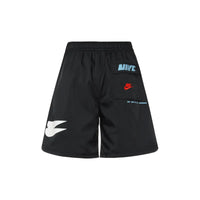 Nike Nike Sportswear Large Logo Woven Lacing Athleisure Casual Sports Shorts - Black
