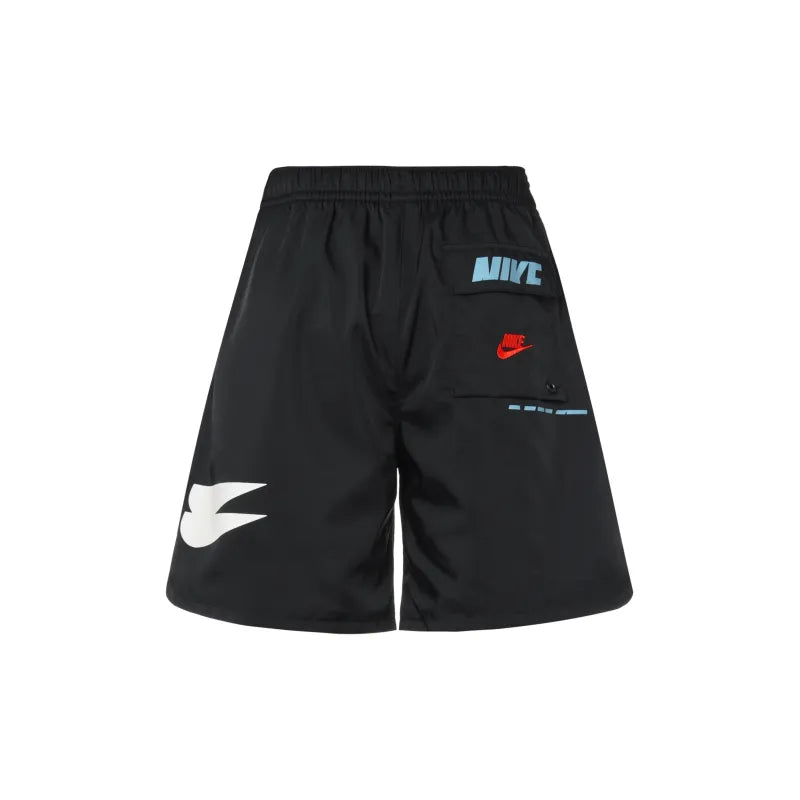 Nike Nike Sportswear Large Logo Woven Lacing Athleisure Casual Sports Shorts - Black