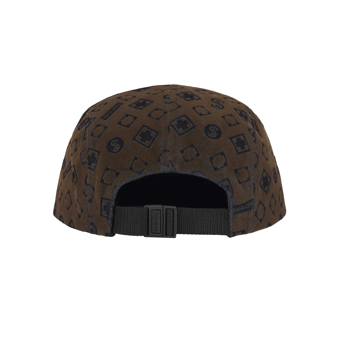 Supreme Flocked Denim Camp Cap - Black